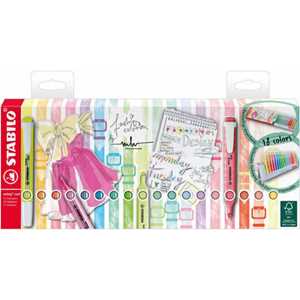 Cartoleria Evidenziatore - STABILO swing cool Desk-Set - 18 Colori Assortiti 8 Neon + 10 Pastel Stabilo